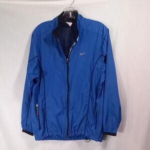 Nike Y2K Blue Running Windbreaker Jacket Size M